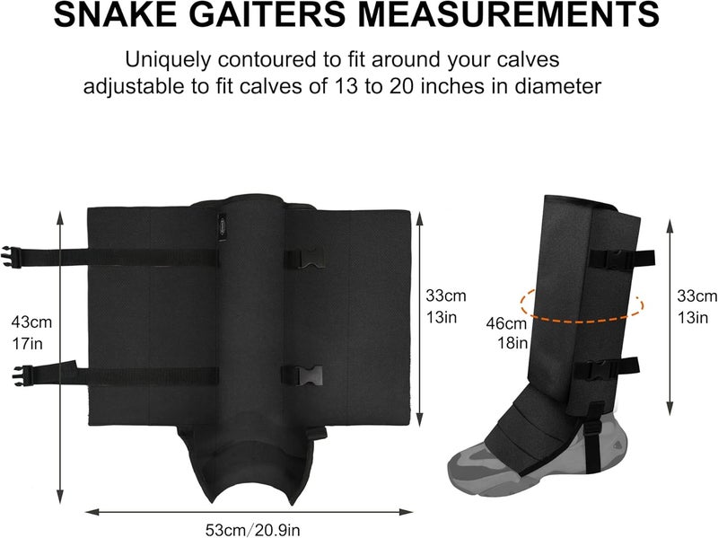 MDSTOP Snake Gaiters Leg Guards, Waterproof Snake Guards, Adjustable Snake Bite Protection for Lower Legs, Snake Chaps for Men&Women - Image 4